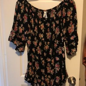 Off the shoulder floral top